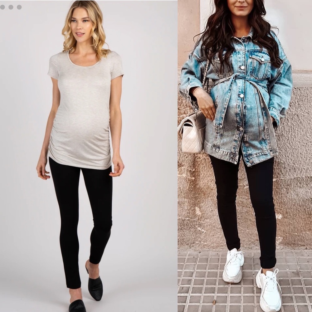 Pinkblush Black Skinny Maternity Full Panel Pants